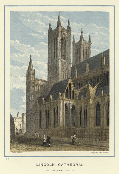 Lincoln Cathedral, Südwestwinkel von Hablot Knight Browne